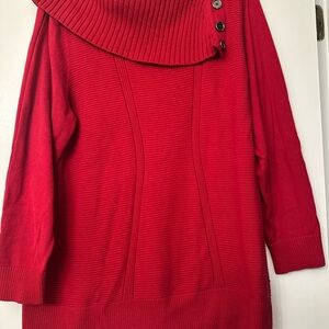 Red Cowl Neck Sweater